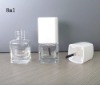 8ml clear nail polish bottle with white cup