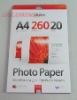 A4 260gsm high glossy photo paper