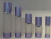 AS round plastic cosmetic airless bottle with aluminum cap&base,cosmetic packing