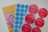 Accurate die-cut colored self adhesive labels