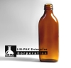 Amber Flat Syrup Glass Bottle