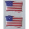 America Flag Shaped  Self-adhesive Label