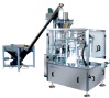 Automatic dry powder stand up pouch filler