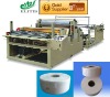 Automatic maxi roll slitting and rewinding machine