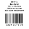 Barcode self-adhesive label