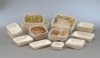 Biodegradable food container with 5 comparts