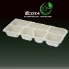 Biodegradable food tray, made from plant starch