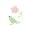 Bird and flower note cards printing