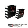 Black and white shopping paper bag with offset printing