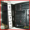 Black makeup box with light