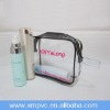 Black piping pvc makeup packing with zipper closure XYL-C287