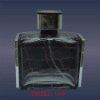 Black square glass perfume bottles