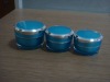 Blue Cosmetic Acrylic Cream Jar with Various Capacity