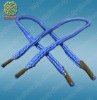 Blue Polyester Handbag rope with Black Tips