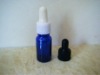 Blue glass dropper bottles