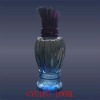 Blue glass perfume bottle