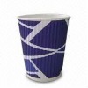 Cheap ripple coffea paper cup with pieza Lid