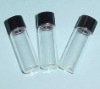 Clear Tubular Glass Vial With Plastic Cap