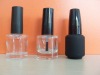 Clear and Black Glass Nail Polish Bottle