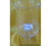 Clear and wide glass candle holder