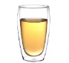 Clear double wall glass tumbler