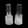 Clear glass essential oil bottle