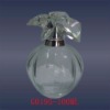 Clear glass perfume bottle