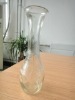 Clear  glass vase with beautiful flower design