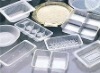 Clear plastic food tray for snack packing