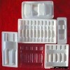 Clear plastic stationery tray