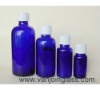 Cobalt blue glass bottle with plastic screw cap