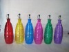 Colored glass cruet bottle