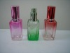 Colored glass perfume bottle