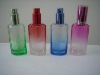 Colored glass perfume bottle