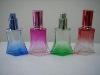 Colored glass perfume bottle