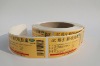 Continuous self adhesive paper labels in roll