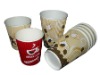 Corrugated paper coffee cup