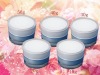 Cream acrylic cosmetic jars