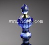 Crystal blue perfume bottle