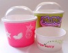 Custom Printed Ice Cream Paper Cups with Clear Dome Lid