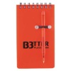 Custom red hardcover notebook with ballpen