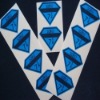 Diamonds shape adhesive toys sticker labels