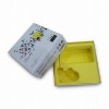 Disposable Yellow PVC Flocking Blister Plastic Slide Binding Tray