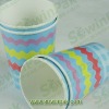 Disposable coffee paper cup varied design