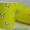 Disposable coffee paper cup varied design