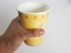 Disposable paper coffee cups