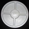 Disposable plastic food tray