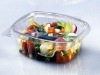 Disposable plastic sandwich container with lid for food packaging