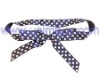 Dots-printed satin ribbon bow for gift packaging