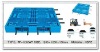 Double Deck Grid top with Six Runner plastic Pallet with Steel Tube